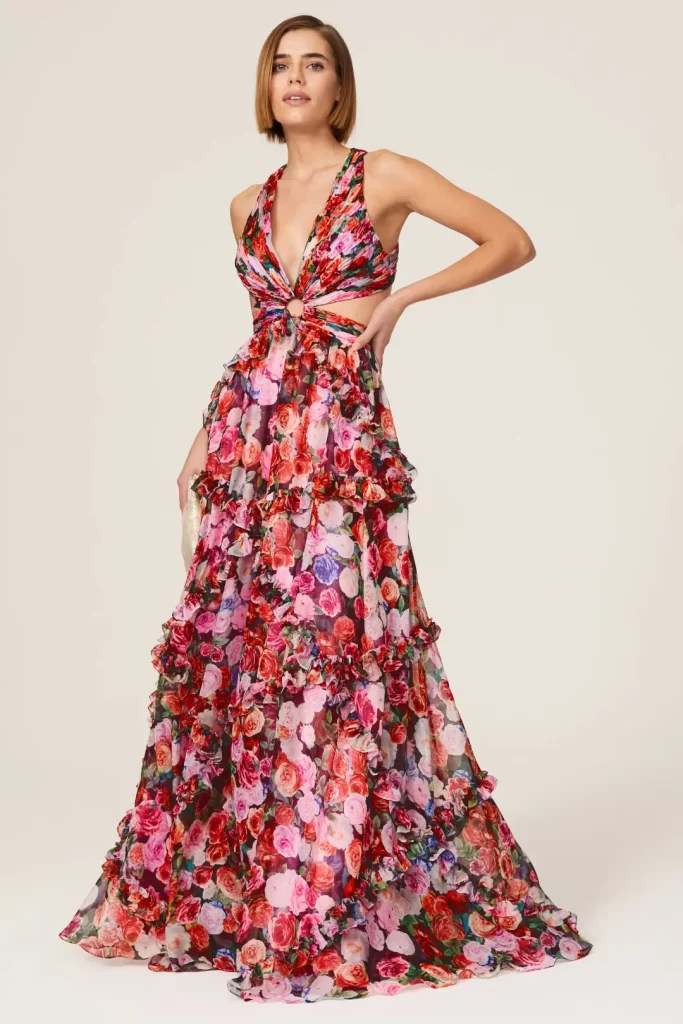 Fun floral gown for wedding season