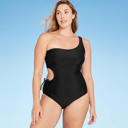 Low-price one-piece swimsuit wiht cutout.