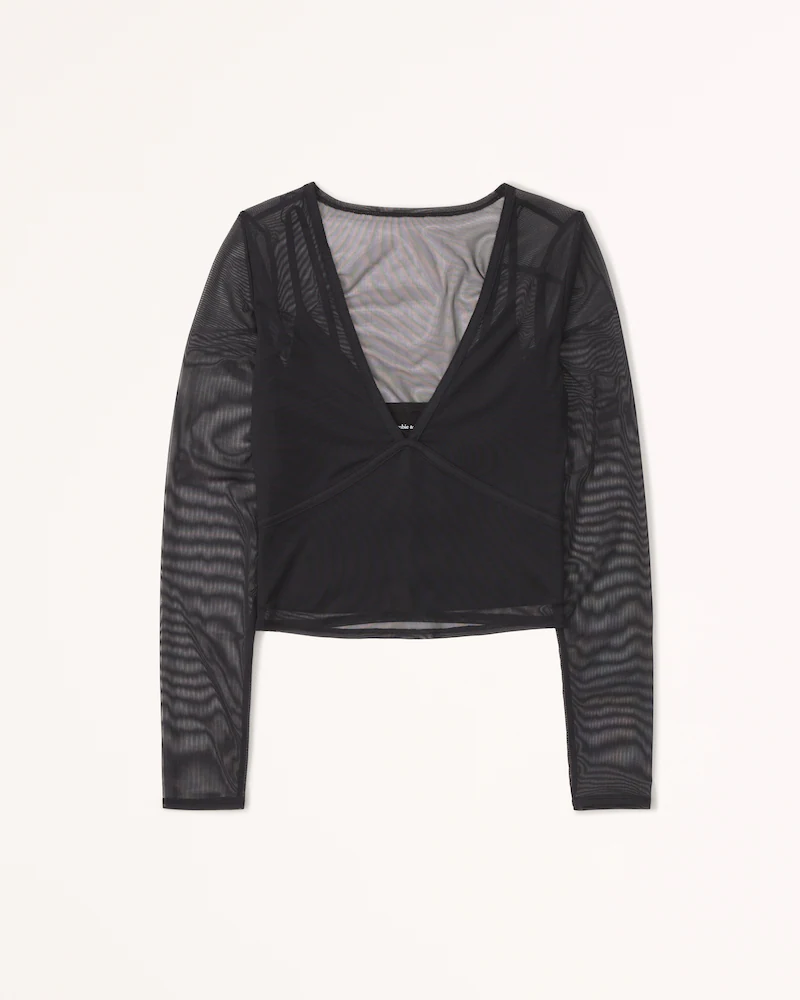 This mesh top is a great way to layer to make your outfit more interesting. 