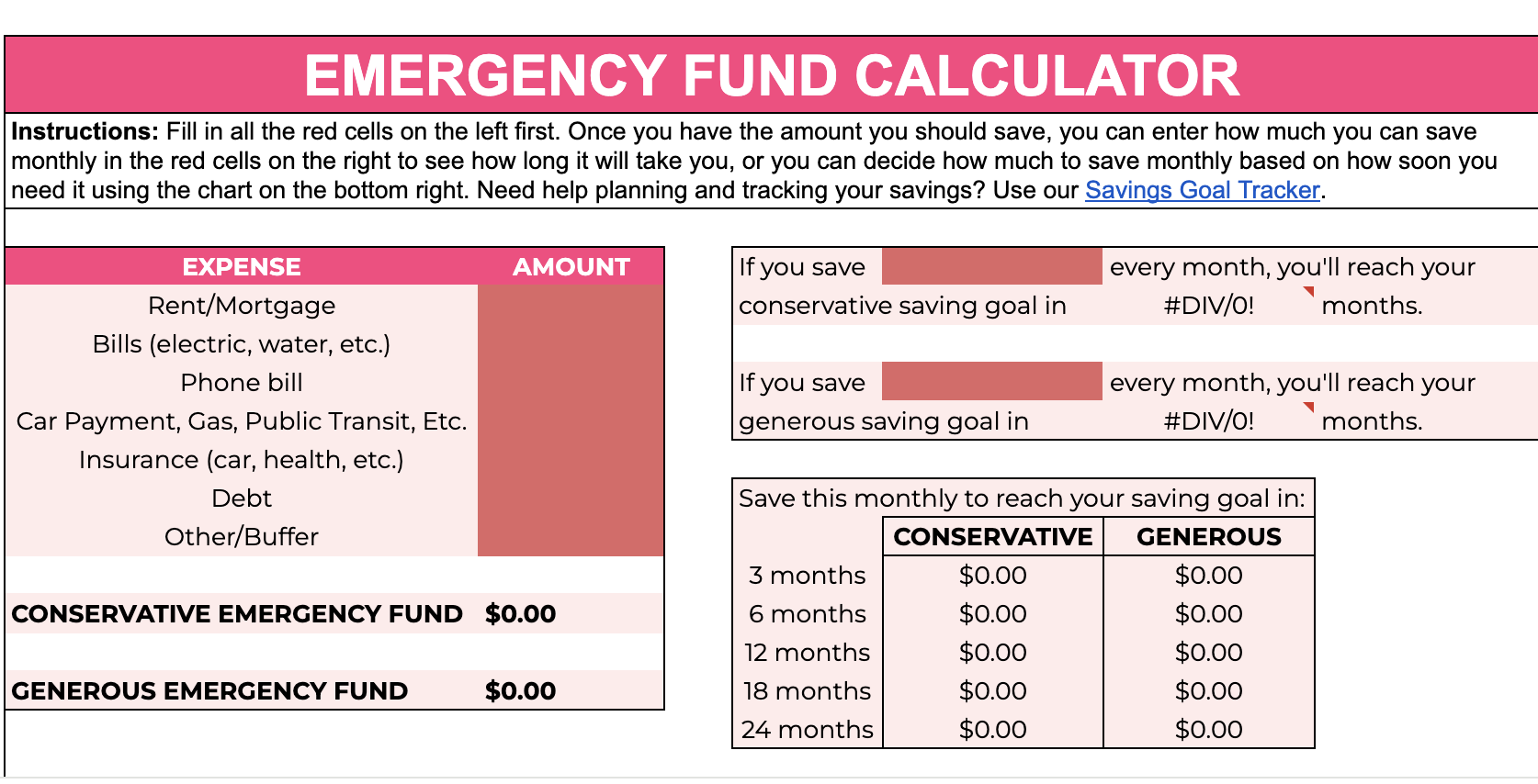 Emergency Fund Calculator